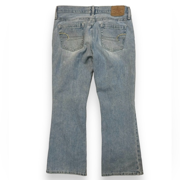 AMERICAN EAGLE 90s Hipster Flare Light Wash Jeans - Picture 3 of 7